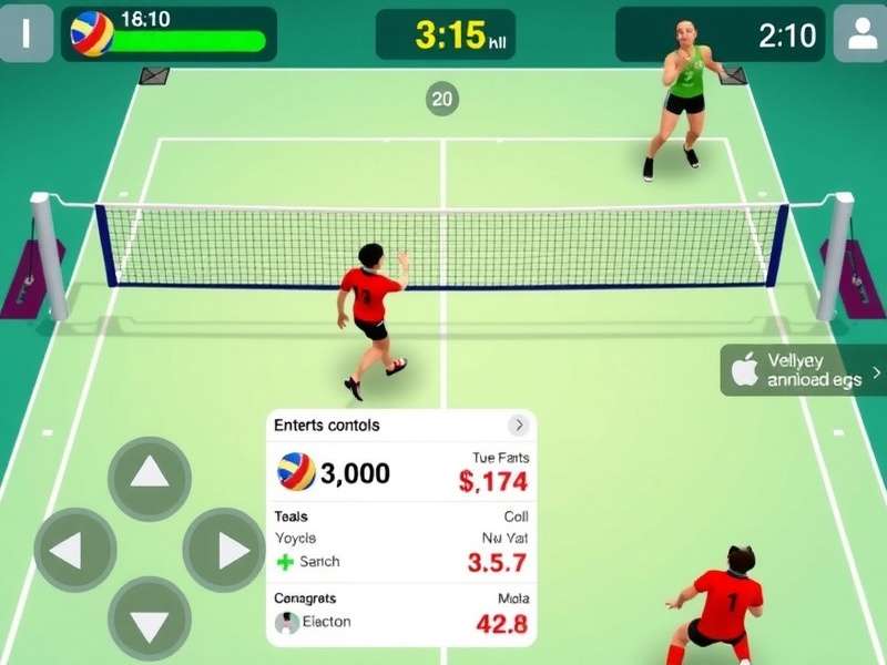 Volley Prodigy gameplay screenshot showing volleyball action